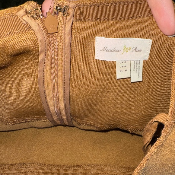 Meadow Rue Tan Textured Skirt - Picture 4 of 5